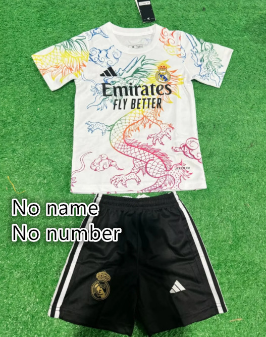 Real Madrid jersey kids kit Home Third away child jersey New 2024 2025 Real Madrid soccer child jersey 10-20 days. It will arrive in your country