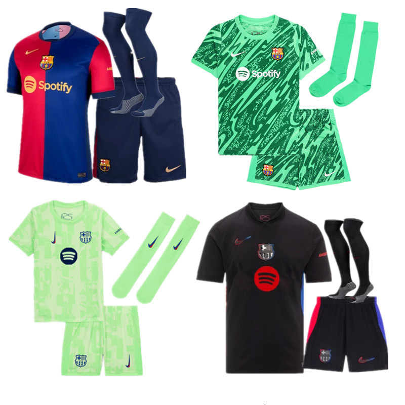 24 25 new Barcelona  jersey 2024 2025 adult kit kids kit  Home and away New adult child kit 24 25 Barcelona soccer jersey 10-20 days. It will arrive in your country