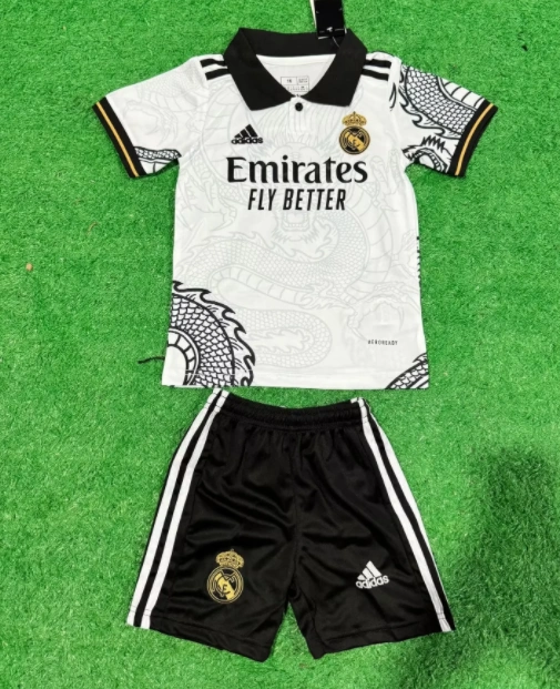Real Madrid jersey kids kit Home Third away child jersey New 2024 2025 Real Madrid soccer child jersey 10-20 days. It will arrive in your country
