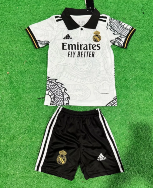 Real Madrid jersey kids kit Home Third away child jersey New 2024 2025 Real Madrid soccer child jersey 10-20 days. It will arrive in your country