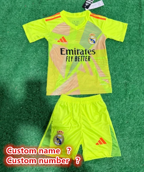 Real Madrid jersey kids kit Home Third away child jersey New 2024 2025 Real Madrid soccer child jersey 10-20 days. It will arrive in your country
