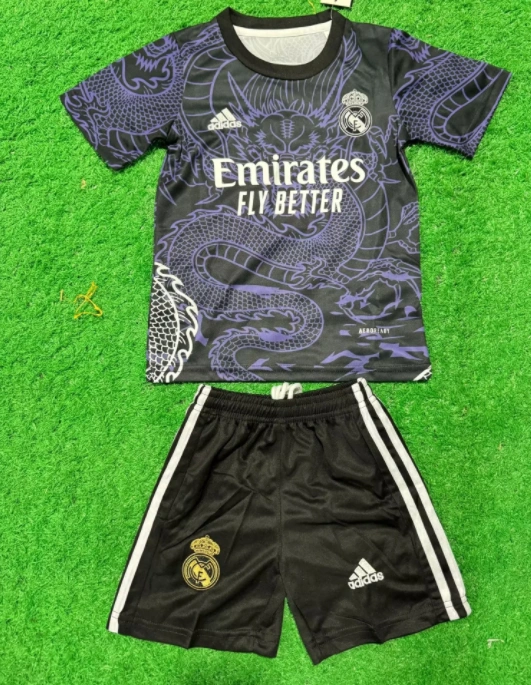 Real Madrid jersey kids kit Home Third away child jersey New 2024 2025 Real Madrid soccer child jersey 10-20 days. It will arrive in your country