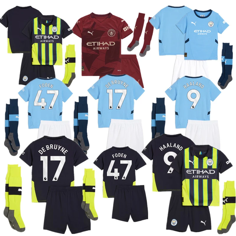 24 25 new Manchester City child jersey 2024 2025 adult kit kids kit  Home and away New adult 24 25 Manchester City   soccer jersey 10-20 days. It will arrive in your country