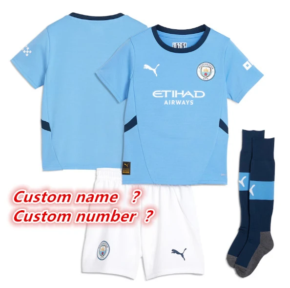 24 25 new Manchester City child jersey 2024 2025 adult kit kids kit  Home and away New adult 24 25 Manchester City   soccer jersey 10-20 days. It will arrive in your country