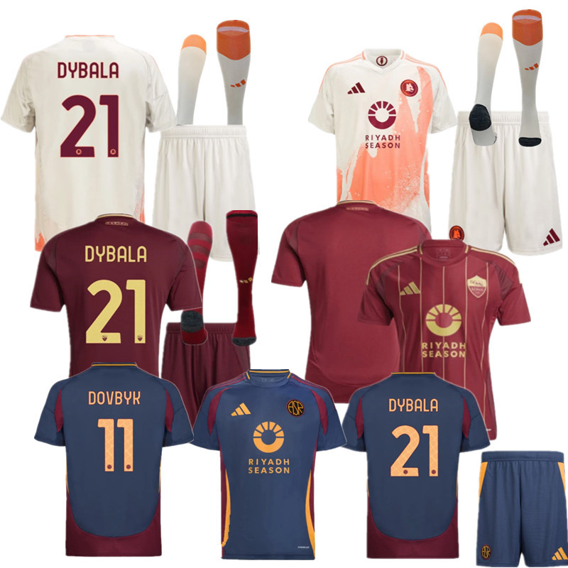 Roma jersey 2024 2025 adult kit kids kit Home Third away New adult 2024 2025 AS Roma soccer jersey 10-20 days. It will arrive in your country
