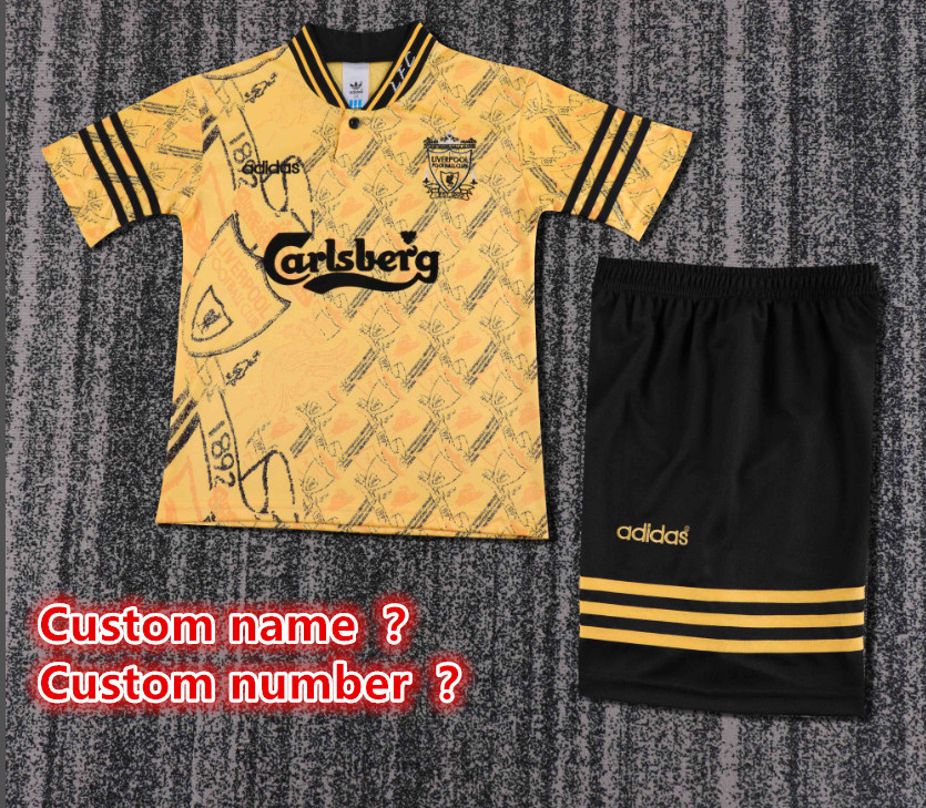 Retro jersey  Liverpool jersey kids kit Home Third away 1997-97 2001-02 1994-96 Liverpool Retrosoccer jersey 10-20 days. It will arrive in your country