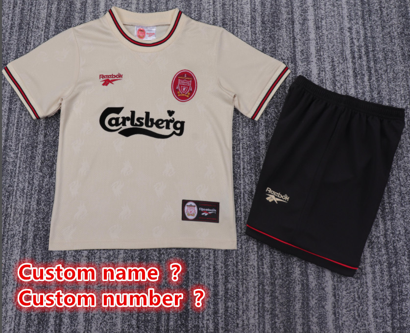 Retro jersey  Liverpool jersey kids kit Home Third away 1997-97 2001-02 1994-96 Liverpool Retrosoccer jersey 10-20 days. It will arrive in your country