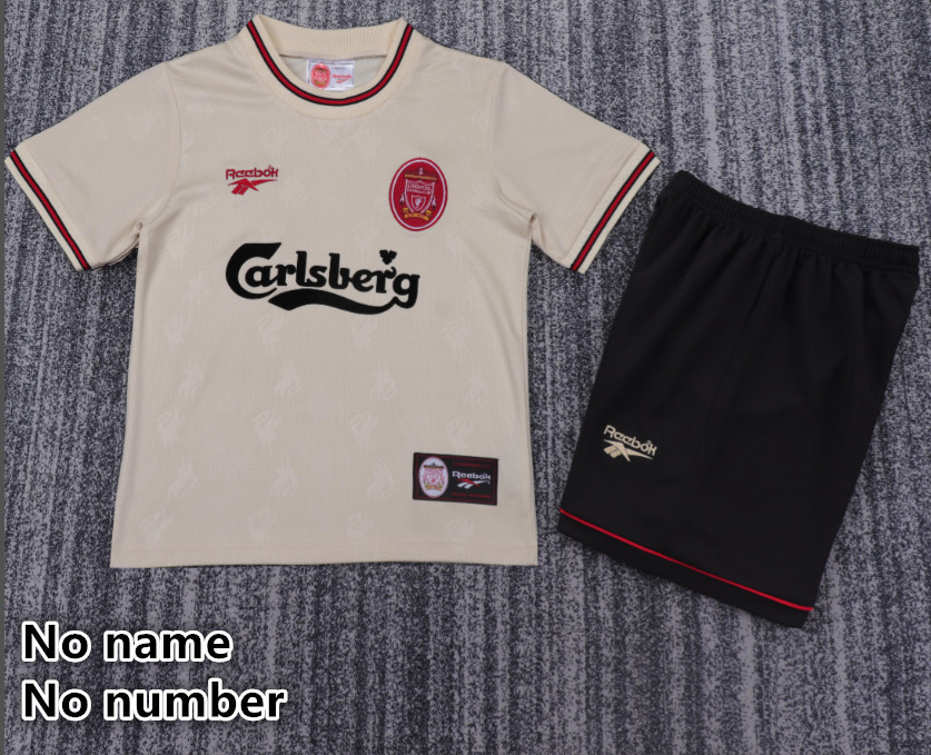Retro jersey  Liverpool jersey kids kit Home Third away 1997-97 2001-02 1994-96 Liverpool Retrosoccer jersey 10-20 days. It will arrive in your country