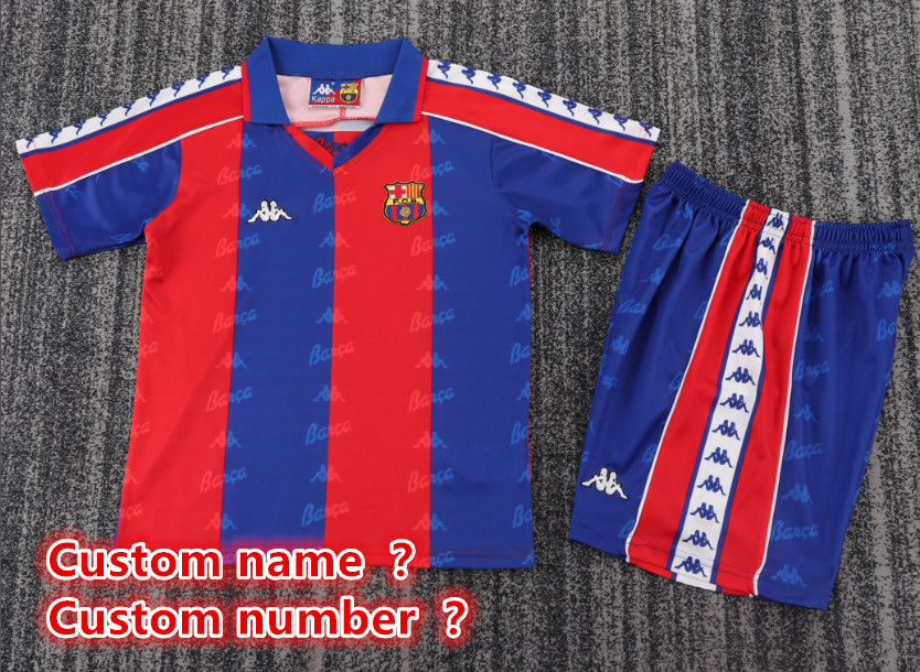 Retro jersey Barcelona jersey kids kit Home Third away 94-9514-15 1996-97 188-89 08-09 10-11 1992-95 13-14 Barcelona Retrosoccer jersey 10-20 days. It will arrive in your country