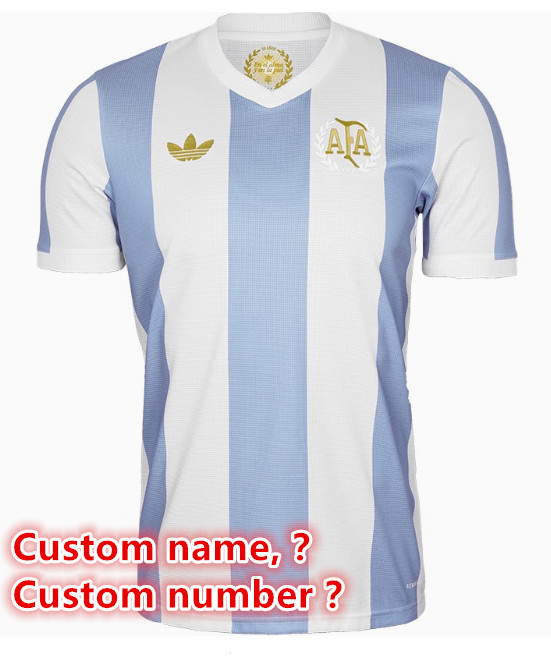 Argentina's 50th anniversary jersey 2024 2025 Home and away New adult 24 25 AC Milan soccer jersey 10-20 days. It will arrive in your country