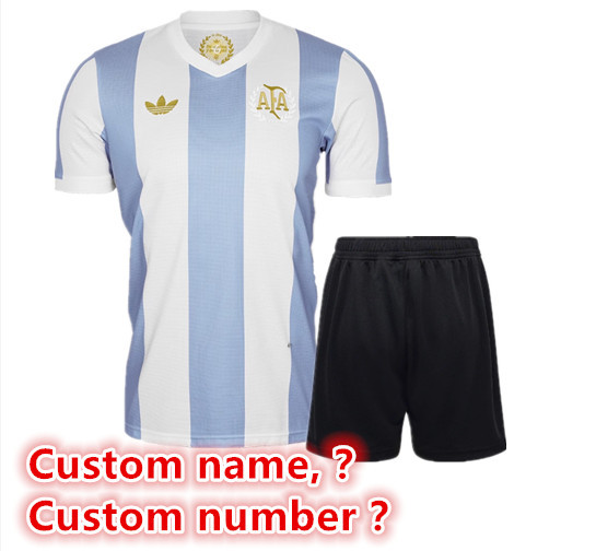 kids kit Argentina's 50th anniversary jersey 2024 2025 Home and away New adult kit 24 25  Argentina soccer jersey 10-20 days. It will arrive in your country