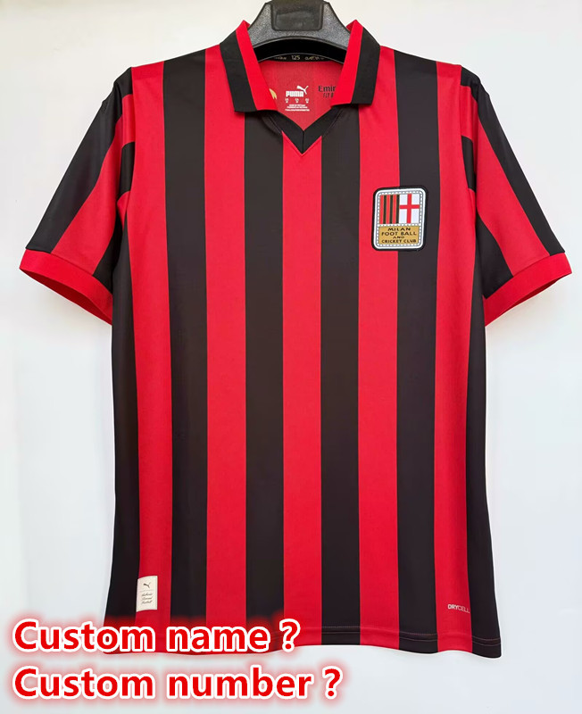 125th anniversary of AC Milan  jersey 2024 2025 Home and away New adult 24 25 AC Milan soccer jersey 10-20 days. It will arrive in your country