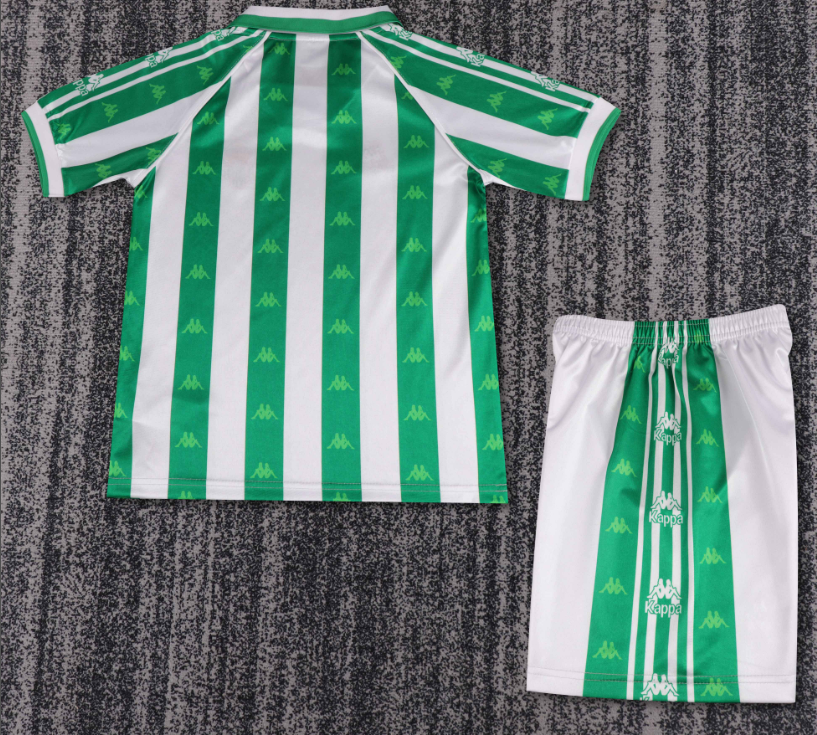 Child kids kit Retro jersey Real Betis jersey kids kit Home Third away 1995-97 Real Betis Retro soccer jersey 10-20 days. It will arrive in your country