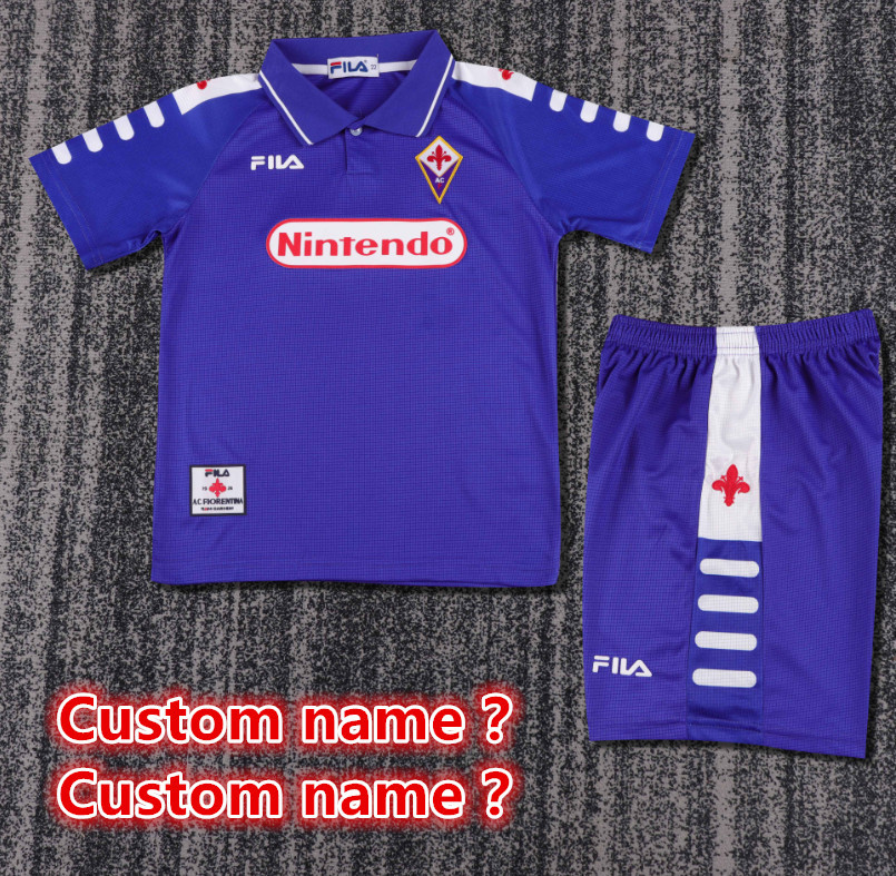 Child kids kit Retro jersey Florence jersey kids kit Home Third away 1998-99  92/93 Florence Retro soccer jersey 10-20 days. It will arrive in your country