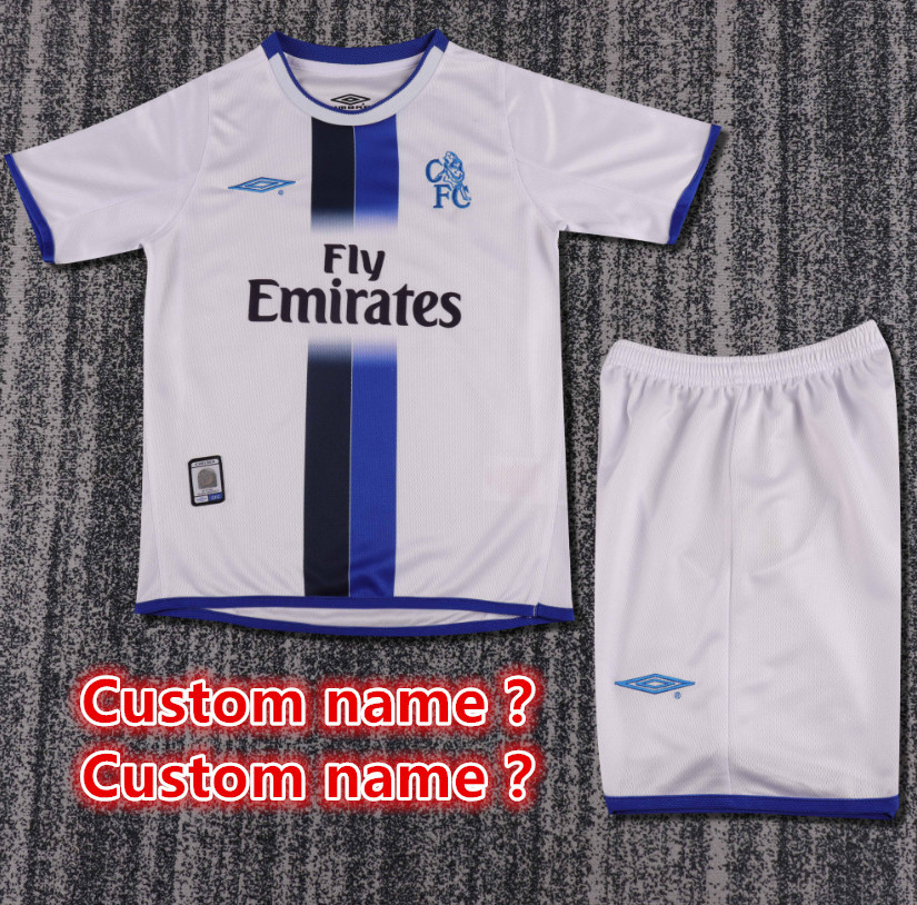 Child kids kit Retro jersey Chelsea jersey kids kit Home Third away 03 11/12 95/97 Chelsea Retro soccer jersey 10-20 days. It will arrive in your country
