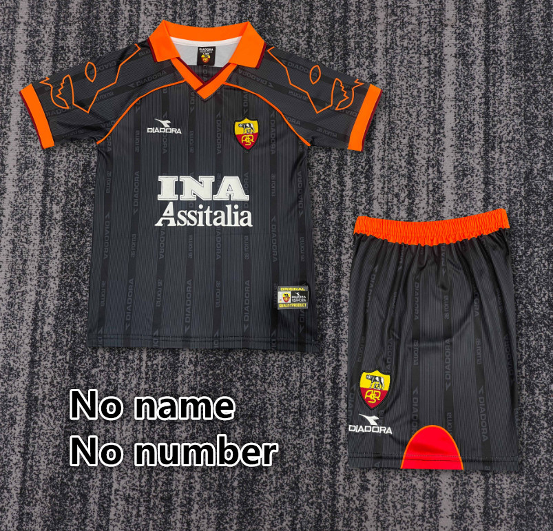 Child kids kit Retro jersey Roma jersey kids kit Home Third away 00/01 1999-00 05-06  1998-99  Roma Retro soccer jersey 10-20 days. It will arrive in your country