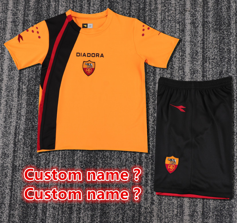 Child kids kit Retro jersey Roma jersey kids kit Home Third away 00/01 1999-00 05-06  1998-99  Roma Retro soccer jersey 10-20 days. It will arrive in your country