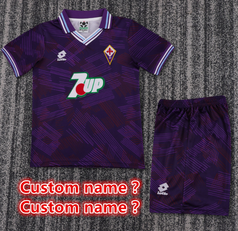 Child kids kit Retro jersey Florence jersey kids kit Home Third away 1998-99  92/93 Florence Retro soccer jersey 10-20 days. It will arrive in your country