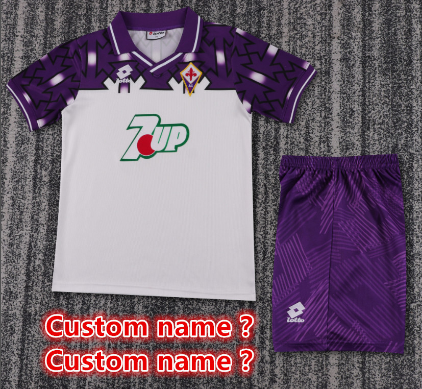 Child kids kit Retro jersey Florence jersey kids kit Home Third away 1998-99  92/93 Florence Retro soccer jersey 10-20 days. It will arrive in your country