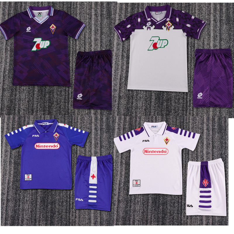 Child kids kit Retro jersey Florence jersey kids kit Home Third away 1998-99  92/93 Florence Retro soccer jersey 10-20 days. It will arrive in your country