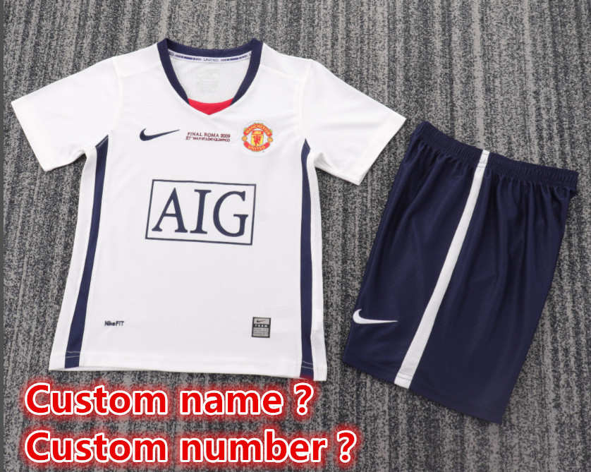 Child kids kit Retro jersey Manchester United jersey kids kit Home Third away 08/09 07/08  2010-11 1996-98 11-12 12/13 1998-99 1990-92  Manchester United Retro soccer jersey 10-20 days. It will arrive in your country