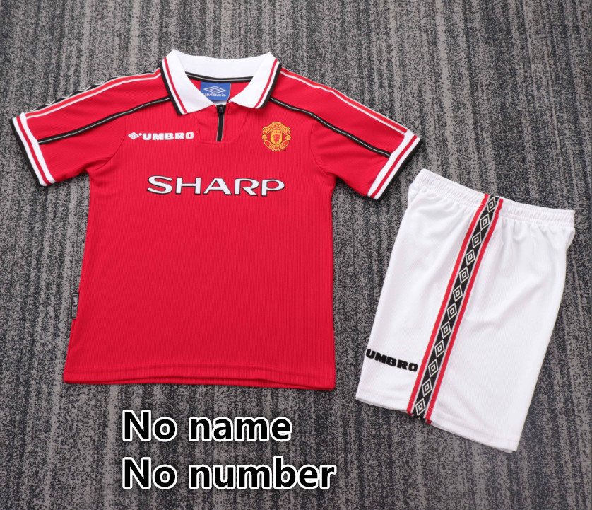 Child kids kit Retro jersey Manchester United jersey kids kit Home Third away 08/09 07/08  2010-11 1996-98 11-12 12/13 1998-99 1990-92  Manchester United Retro soccer jersey 10-20 days. It will arrive in your country