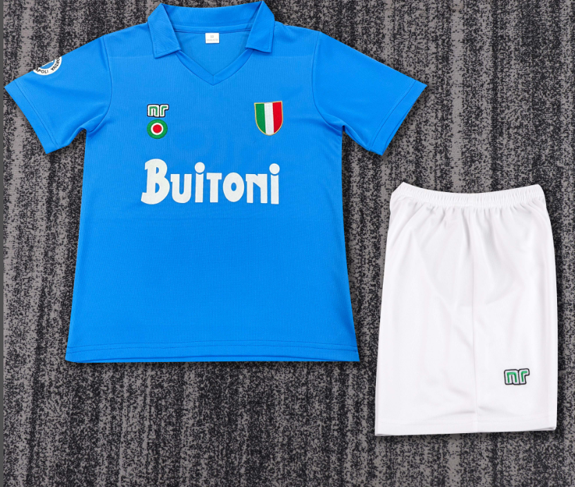Child kids kit Retro jersey napoli jersey kids kit Home Third away  87-88  napoli Retro soccer jersey 10-20 days. It will arrive in your country