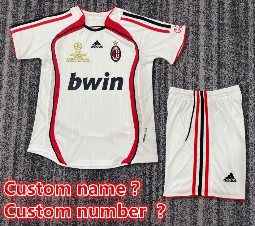 Child kids kit Retro jersey AC Milan jersey kids kit Home Third away 95-96  90/91 98-99 2008-09 1996-97 04-05 06/07  2013-14 1998-99 93/94  AC Milan Retro soccer jersey 10-20 days. It will arrive in your country