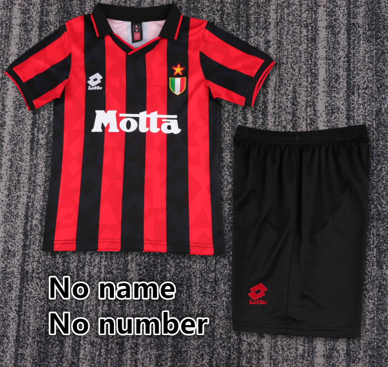 Child kids kit Retro jersey AC Milan jersey kids kit Home Third away 95-96  90/91 98-99 2008-09 1996-97 04-05 06/07  2013-14 1998-99 93/94  AC Milan Retro soccer jersey 10-20 days. It will arrive in your country