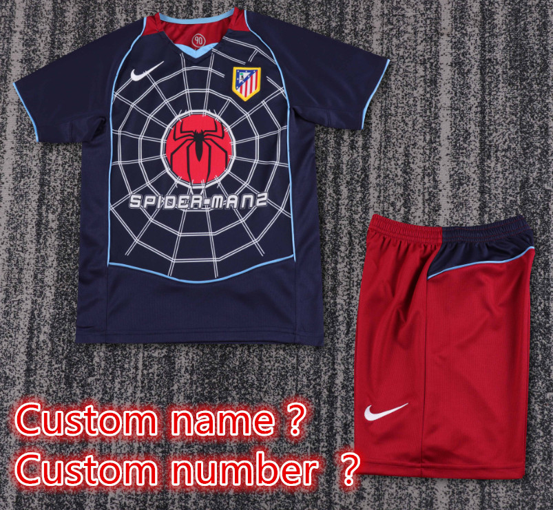 Child kids kit Retro jersey Atletico Madrid  jersey kids kit Home Third away 04/05 Atletico Madrid Retro soccer jersey 10-20 days. It will arrive in your country