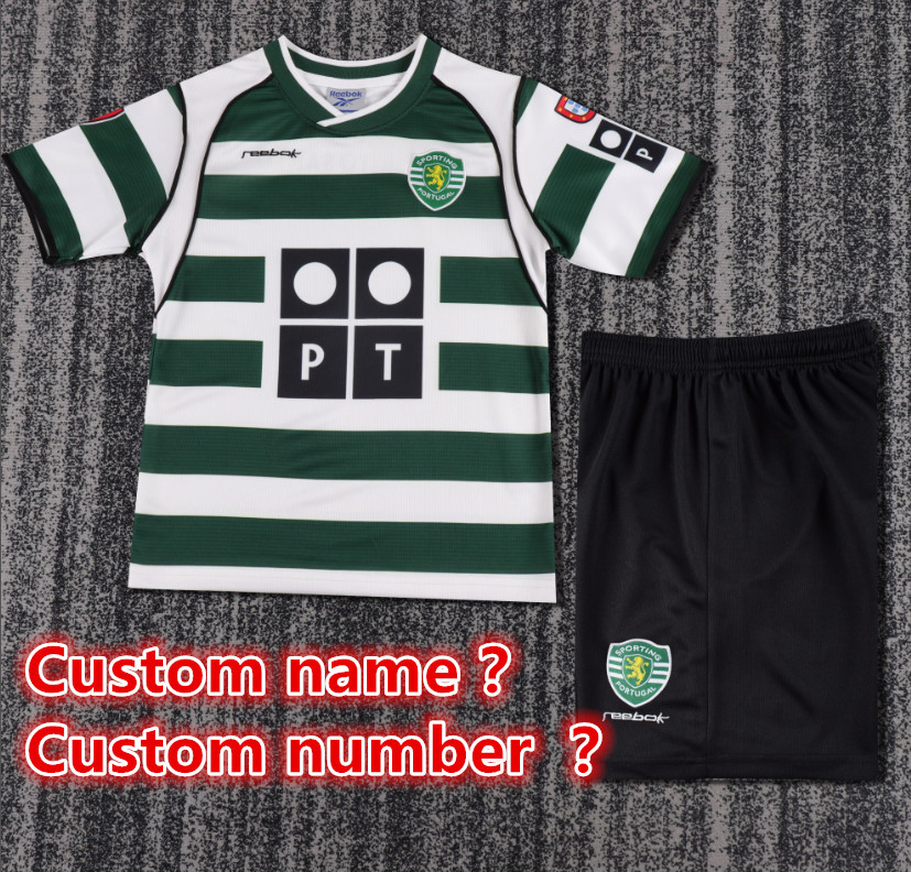 Child kids kit Retro jersey Lisbon jersey kids kit Home Third away  2001-03 Lisbon Retro soccer jersey 10-20 days. It will arrive in your country