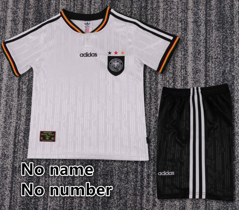 Child kids kit Retro jersey Germany jersey kids kit Home Third away  90 19941996 Germany Retro soccer jersey 10-20 days. It will arrive in your country