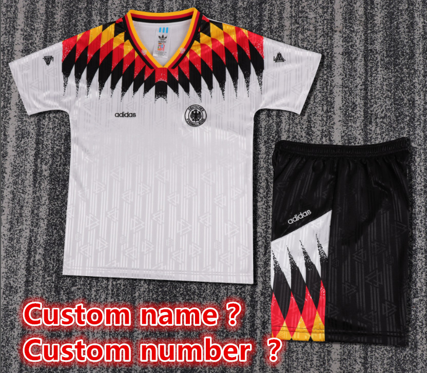 Child kids kit Retro jersey Germany jersey kids kit Home Third away  90 19941996 Germany Retro soccer jersey 10-20 days. It will arrive in your country