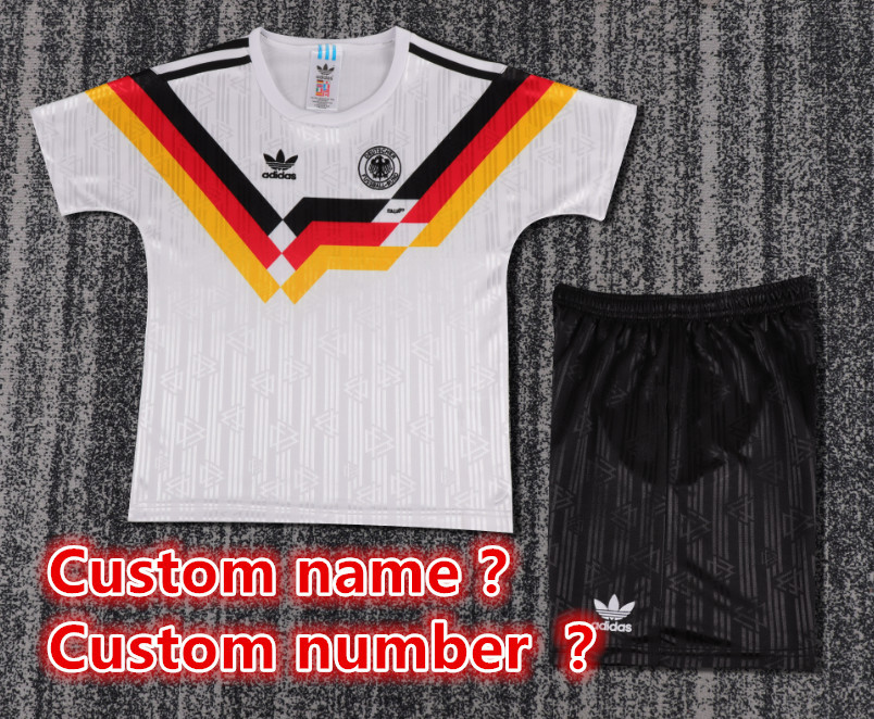 Child kids kit Retro jersey Germany jersey kids kit Home Third away  90 19941996 Germany Retro soccer jersey 10-20 days. It will arrive in your country