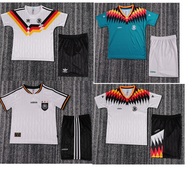 Child kids kit Retro jersey Germany jersey kids kit Home Third away  90 19941996 Germany Retro soccer jersey 10-20 days. It will arrive in your country