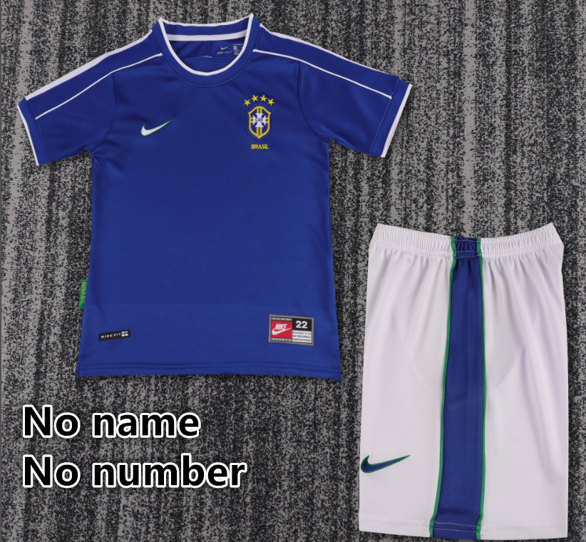 Child kids kit Retro jersey Brazil jersey kids kit Home Third away  1998 2002 Brazil Retro soccer jersey 10-20 days. It will arrive in your country