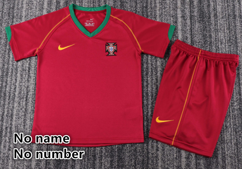 Child kids kit Retro jersey Portugal jersey kids kit Home Third away  2006 2004 2012 1998  Portugal Retro soccer jersey 10-20 days. It will arrive in your country