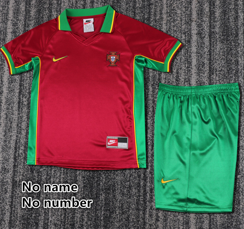 Child kids kit Retro jersey Portugal jersey kids kit Home Third away  2006 2004 2012 1998  Portugal Retro soccer jersey 10-20 days. It will arrive in your country