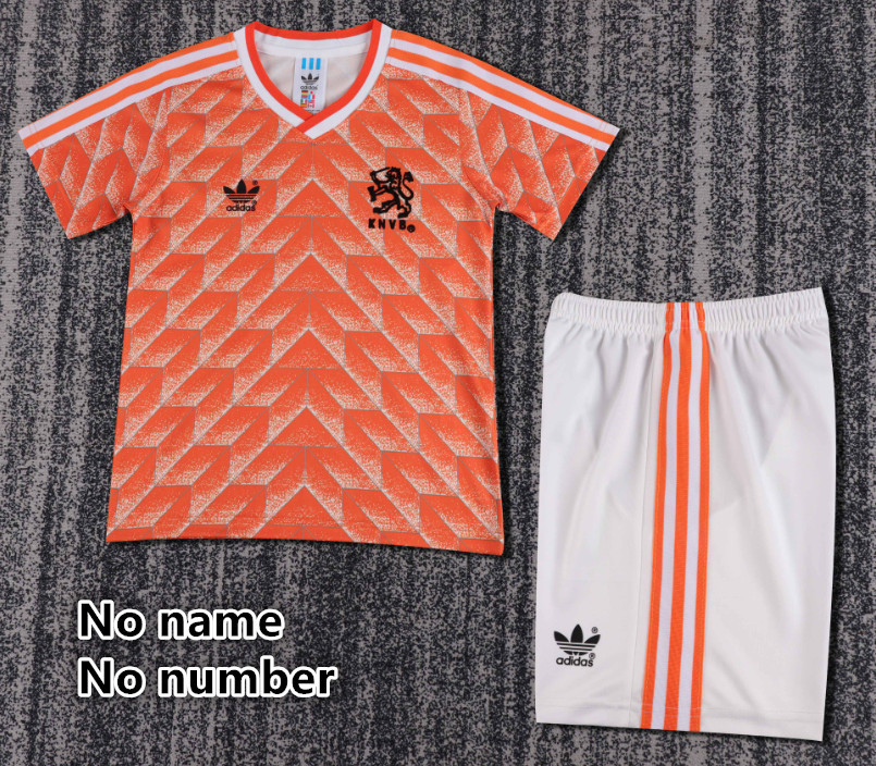 Child kids kit Retro jersey Netherlands jersey kids kit Home Third away  1988  Netherlands Retro soccer jersey 10-20 days. It will arrive in your country