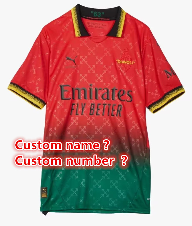 new AC Milan jersey 25 26  Home and away New adult 2025 2026 AC Milan soccer jersey 10-20 days. It will arrive in your country