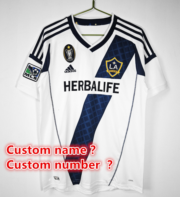Los Angeles Galaxy Retro jersey 25 26  Home and away New adult  2012 Los Angeles Galaxy soccer jersey 10-20 days. It will arrive in your country