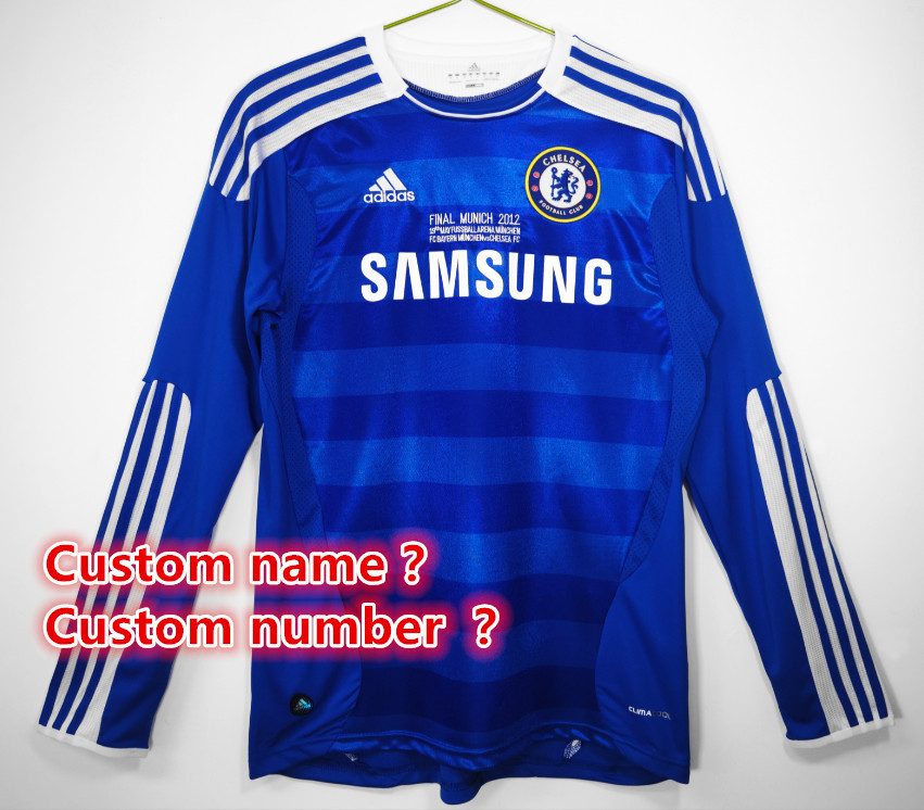 Long sleeve Chelsea Retro jersey 25 26  Home and away New adult  2011/12 2012 13 Chelsea soccer jersey 10-20 days. It will arrive in your country