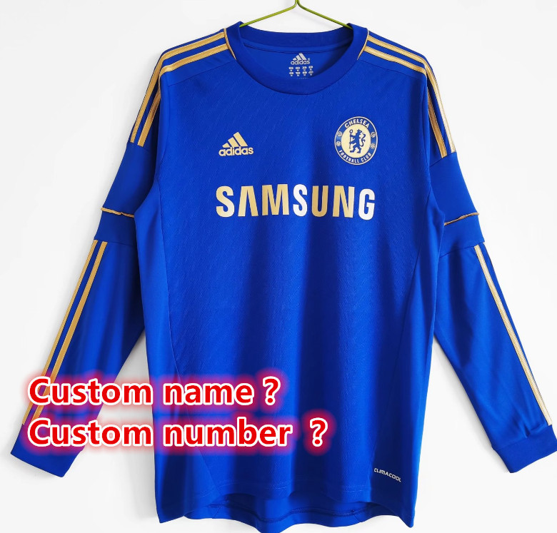 Long sleeve Chelsea Retro jersey 25 26  Home and away New adult  2011/12 2012 13 Chelsea soccer jersey 10-20 days. It will arrive in your country