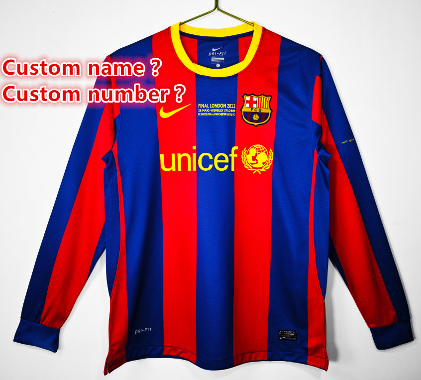 Long sleeve Barcelona Retro jersey 25 26  Home and away New adult Retro 2010/11 1996-97 95-97 2014-15 2016-17 2005-06 Barcelona soccer jersey 10-20 days. It will arrive in your country