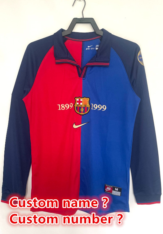 Long sleeve Barcelona Retro jersey 25 26  Home and away New adult Retro 2010/11 1996-97 95-97 2014-15 2016-17 2005-06 Barcelona soccer jersey 10-20 days. It will arrive in your country