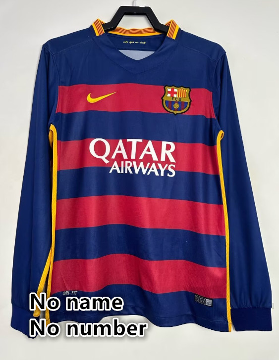 Long sleeve Barcelona Retro jersey 25 26  Home and away New adult Retro 2010/11 1996-97 95-97 2014-15 2016-17 2005-06 Barcelona soccer jersey 10-20 days. It will arrive in your country