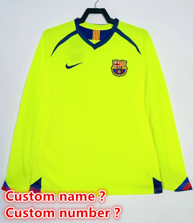 Long sleeve Barcelona Retro jersey 25 26  Home and away New adult Retro 2010/11 1996-97 95-97 2014-15 2016-17 2005-06 Barcelona soccer jersey 10-20 days. It will arrive in your country