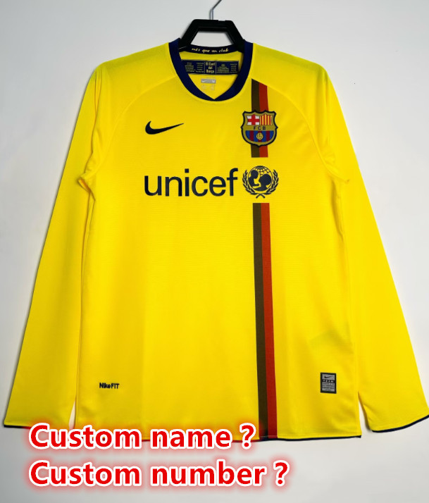Long sleeve Barcelona Retro jersey 25 26  Home and away New adult Retro 2010/11 1996-97 95-97 2014-15 2016-17 2005-06 Barcelona soccer jersey 10-20 days. It will arrive in your country