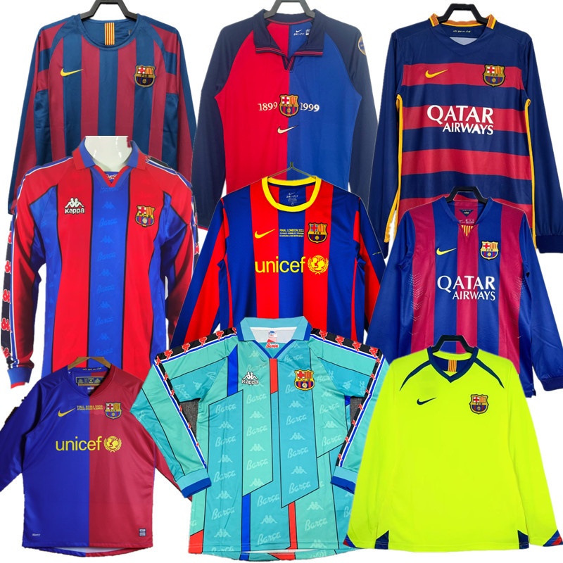 Long sleeve Barcelona Retro jersey 25 26  Home and away New adult Retro 2010/11 1996-97 95-97 2014-15 2016-17 2005-06 Barcelona soccer jersey 10-20 days. It will arrive in your country