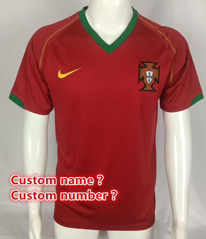 Portugal Retro jersey 25 26  Home and away New adult Retro 1992/94 1992/94 1999 1998  2004 2006 2002  2016 Portugal soccer jersey 10-20 days. It will arrive in your country days. It will arrive in your country